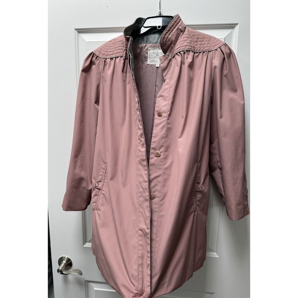 Vintage Mulberry Street Coat Rain Trench Jacket Women’s Large Spring Essential